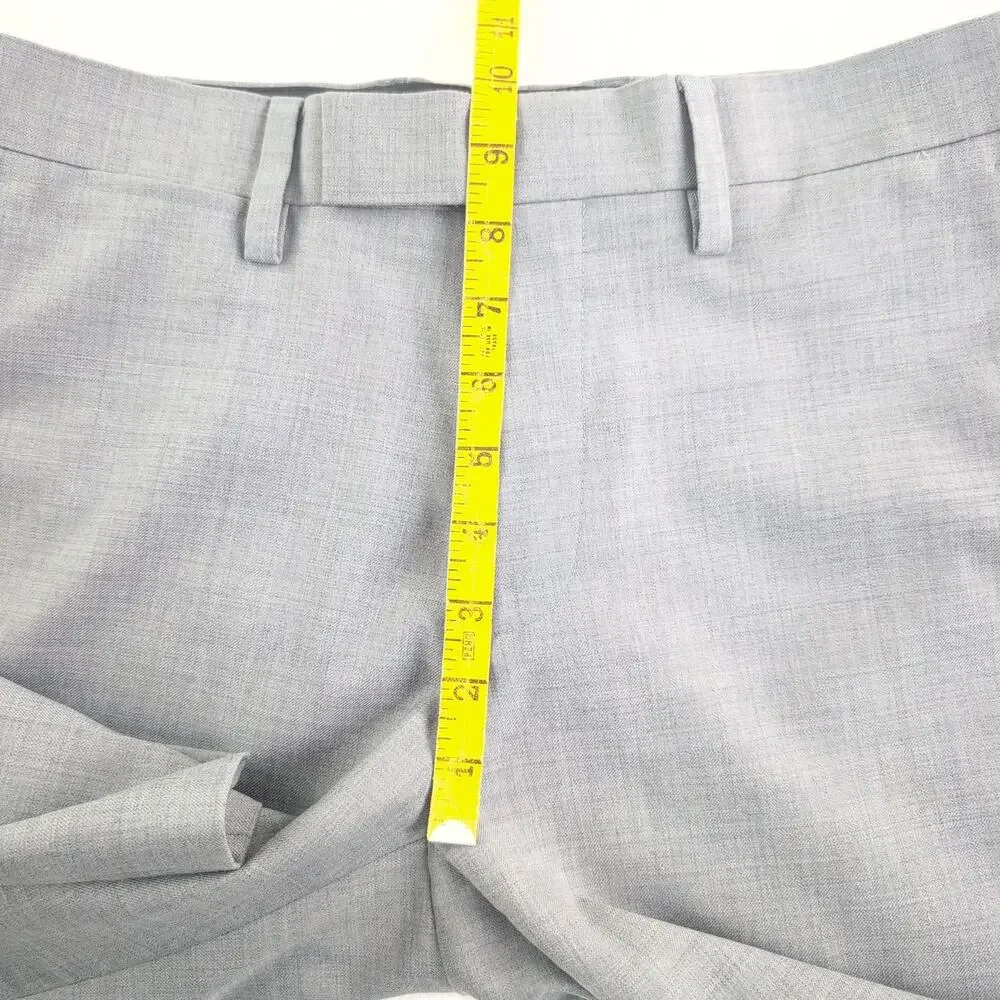Louis Raphael Luxe Wool Blend Dress Pants Slim Fit Men's 30x30 Slate Gray